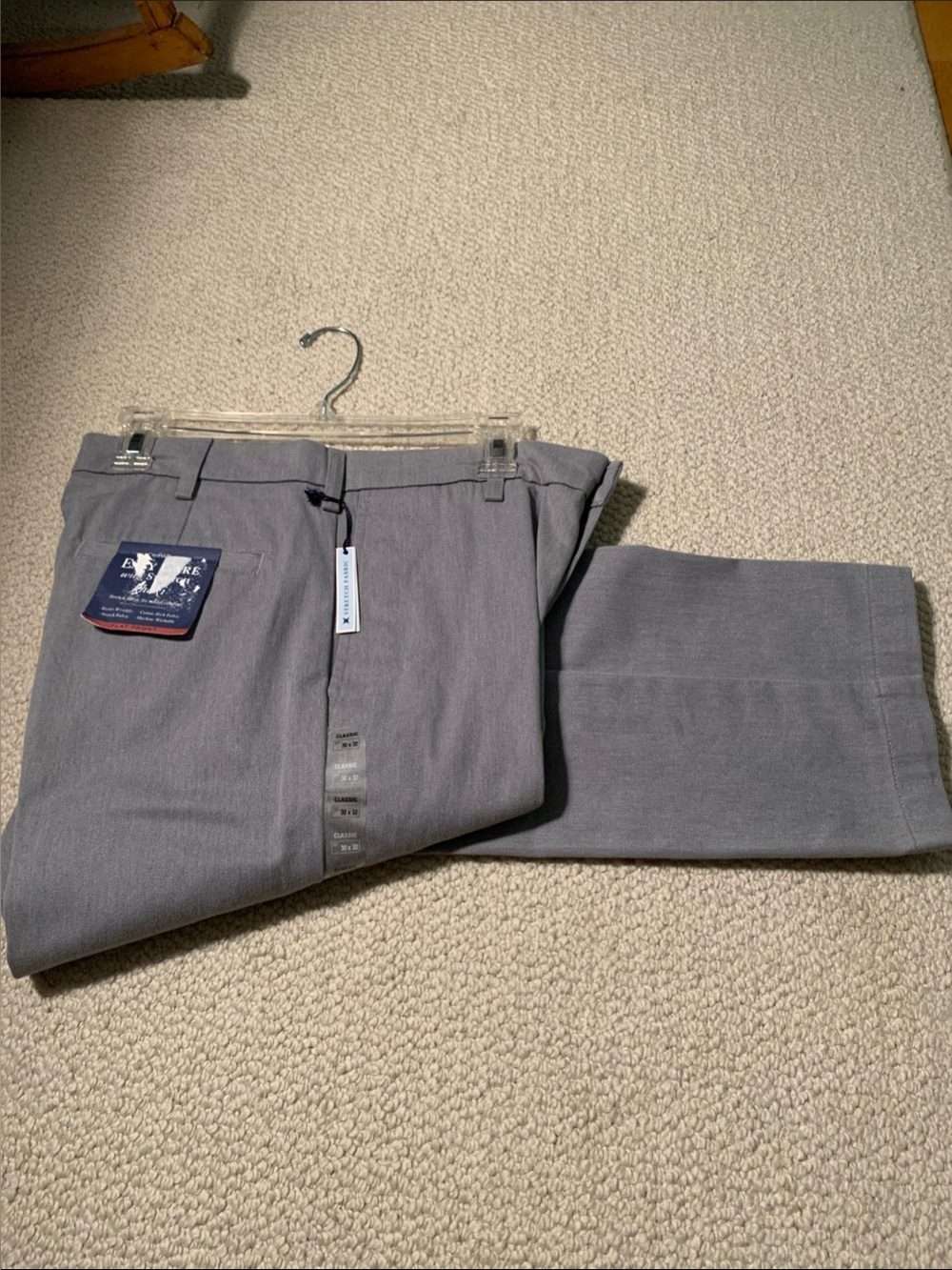 Classic Men's Light Gray Dress Pants - Flat Front